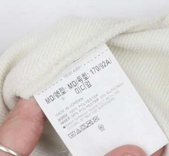 Under Armour Womens Ivory Sweatshirt Size 12 Athletic Fit