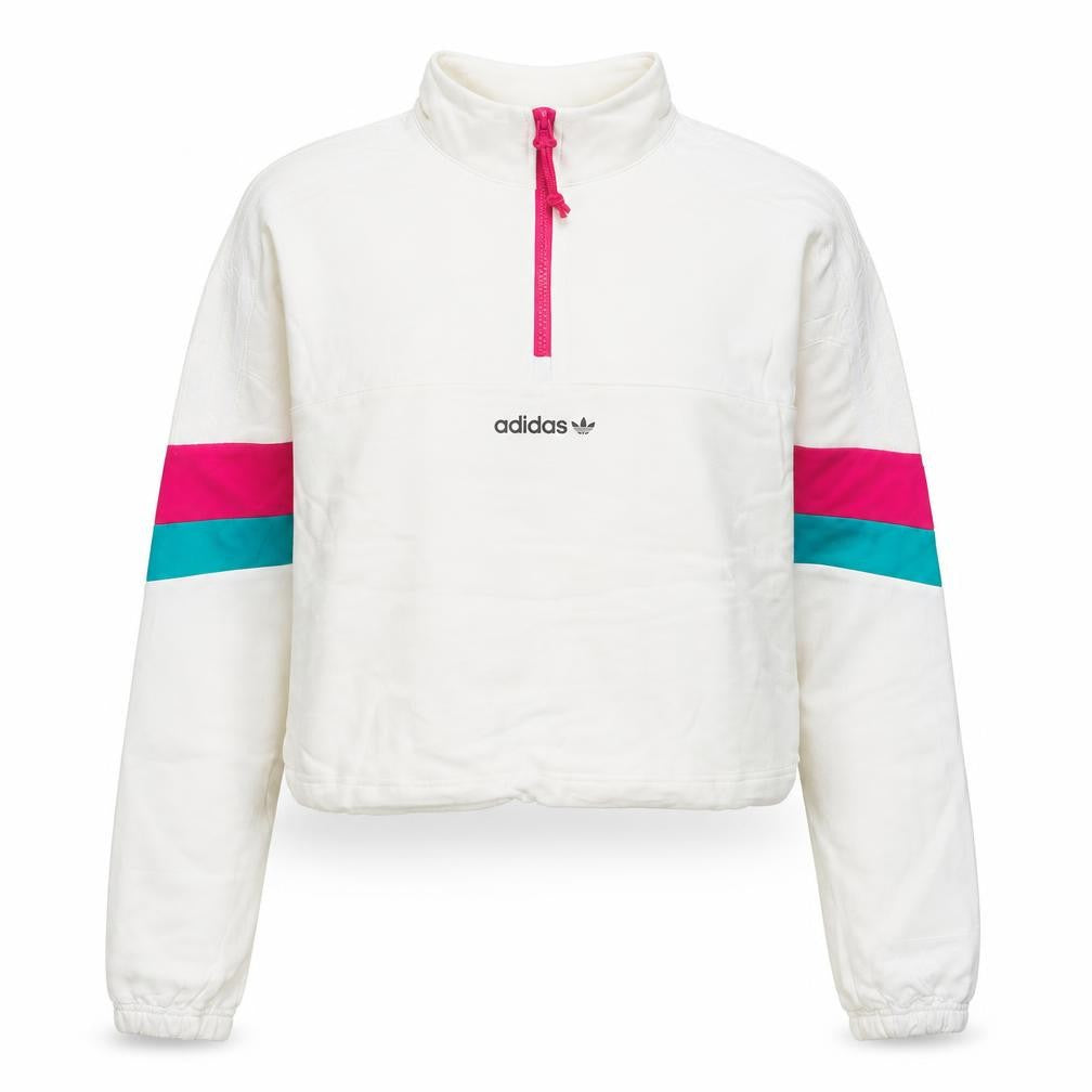 Womens UK 10 Regular adidas White Pullover Sweatshirt