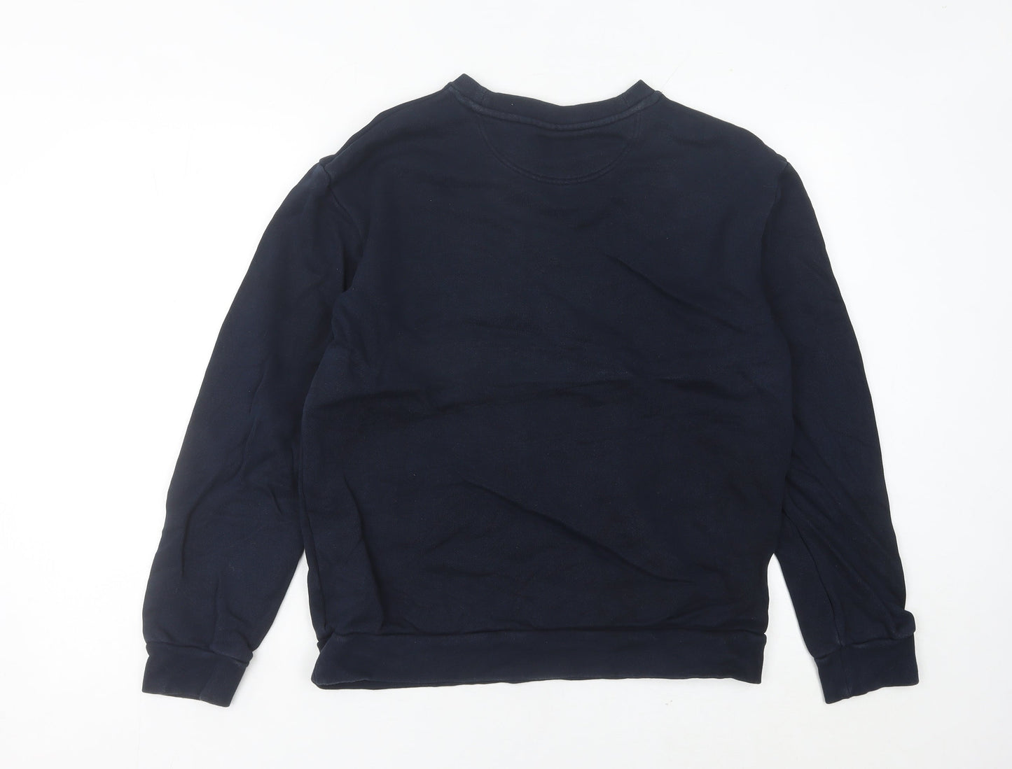 Adidas Womens Navy Sweatshirt Size 12 Cotton Crew Neck Logo