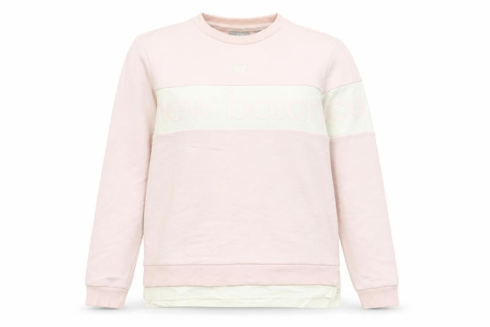 Womens UK 2XS Regular New Balance Pink Pullover Sweatshirt