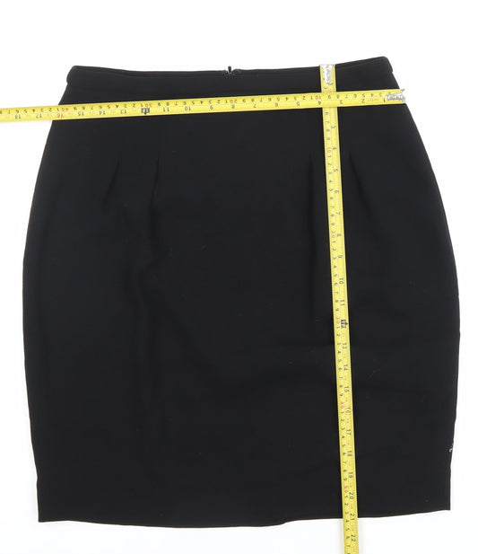 Hobbs Womens Black Wool Pencil Skirt Size 12 Workwear Formal
