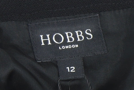 Hobbs Womens Black Wool Pencil Skirt Size 12 Workwear Formal