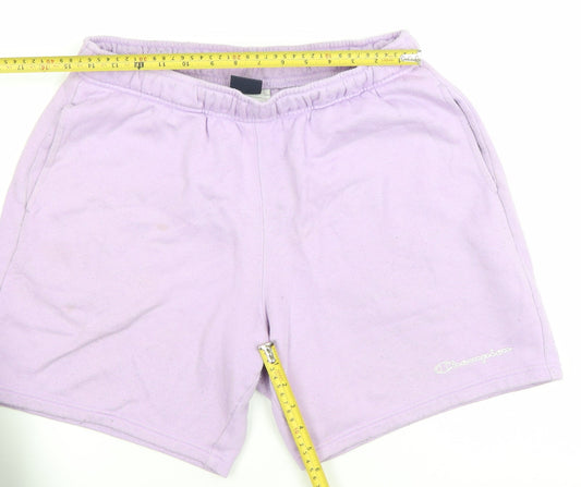 Champion Men's Purple Medium Sweat Shorts Elastic Waist Casual