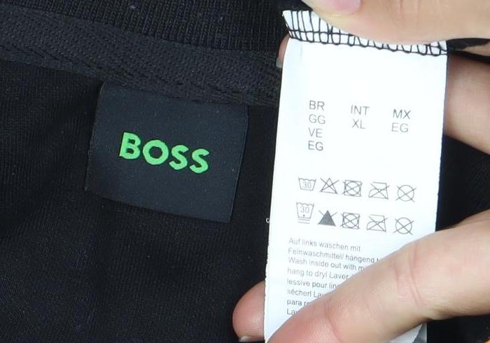 BOSS Mens Black XL 1/2 Zip Sweatshirt with Logo