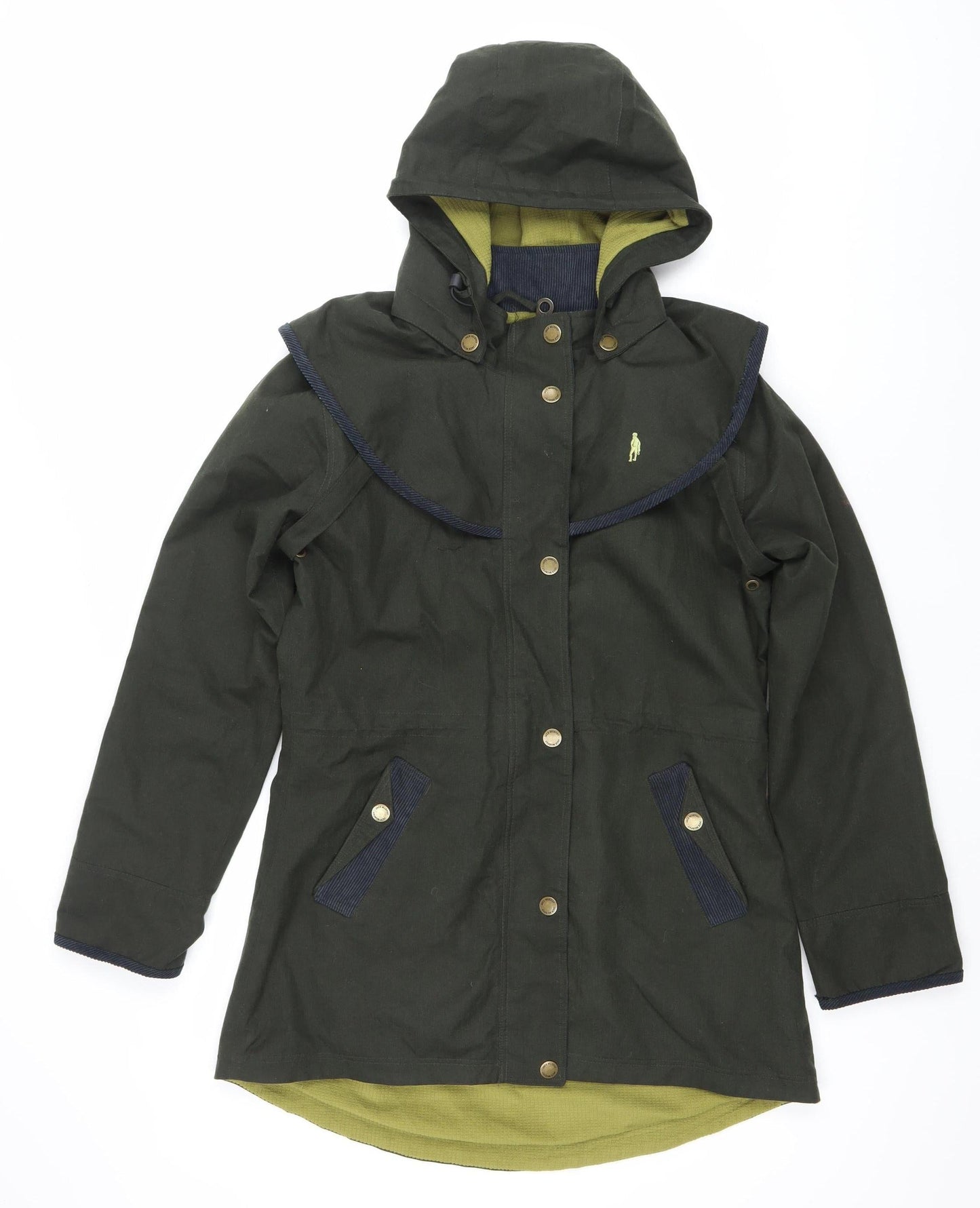 Jack Murphy Womens Green Size 10 Hooded Waterproof Rain Jacket