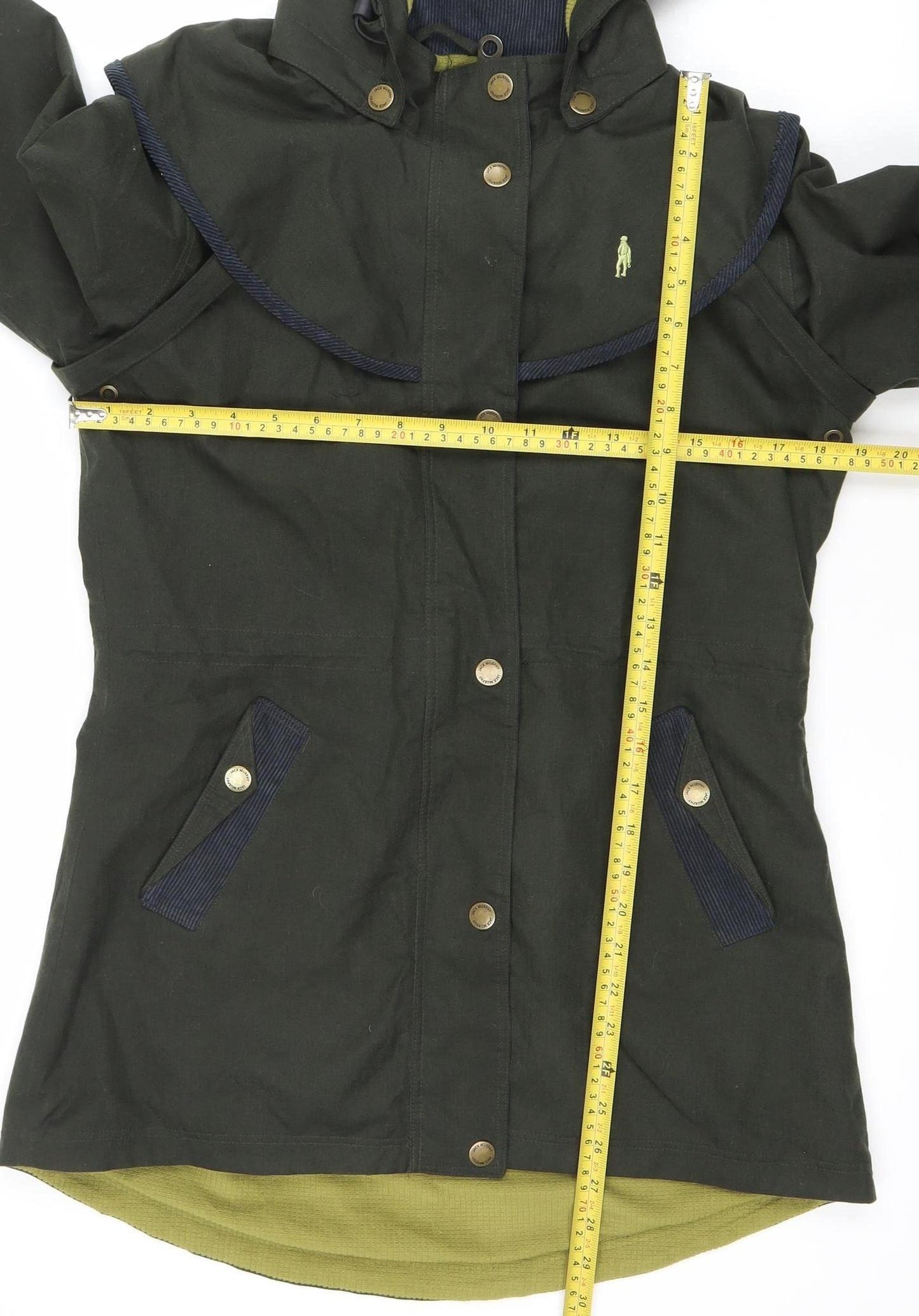 Jack Murphy Womens Green Size 10 Hooded Waterproof Rain Jacket