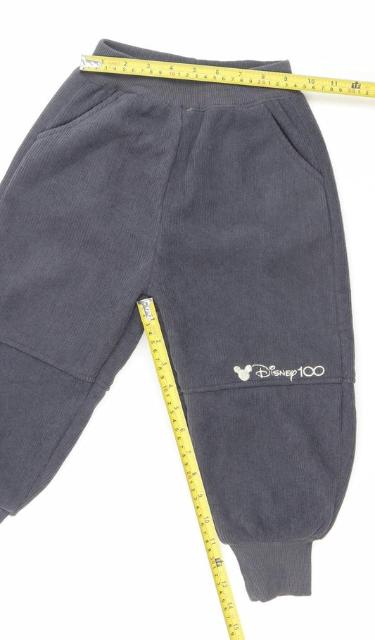 Disney Boys Grey Jogger Trousers 5-6 Years Cotton Casual Activewear