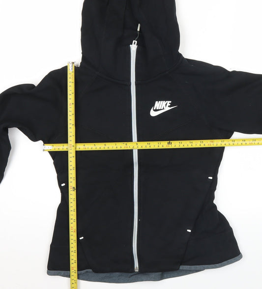 Nike Womens Black Full Zip Hoodie Sweatshirt M Regular Fit