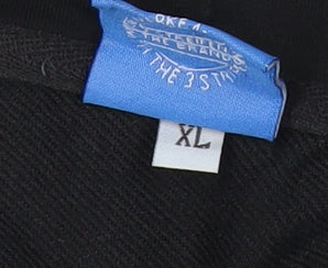 Adidas Womens Black XL Full Zip Hoodie Jacket with Logo Graphic