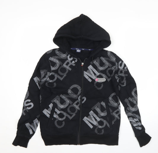 Mizuno Womens Black Full Zip Hoodie Size 10 Sportswear