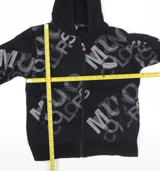 Mizuno Womens Black Full Zip Hoodie Size 10 Sportswear