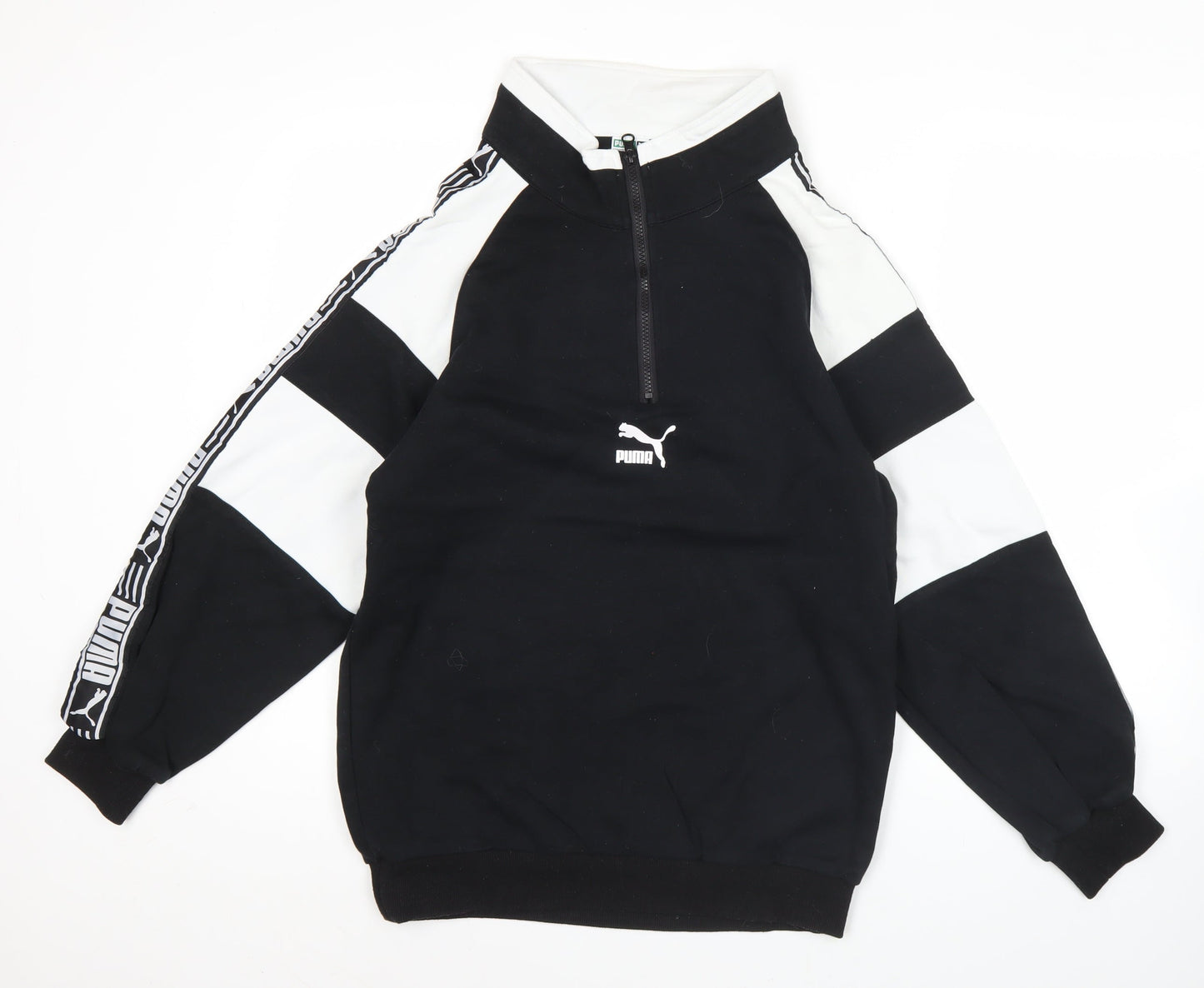 Puma Mens Black Medium 1/2 Zip High Neck Sweatshirt Sportswear