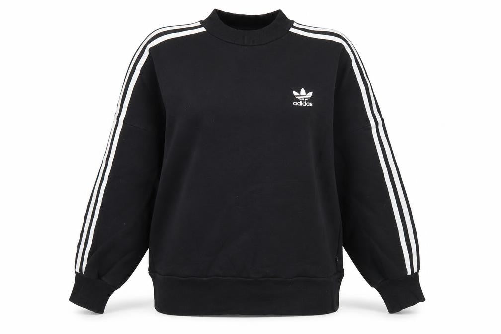 Womens UK 14 Regular adidas Black Pullover Sweatshirt
