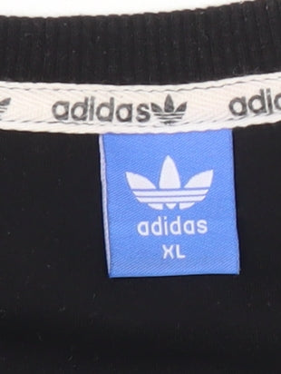 Adidas Unisex Black XL Pullover Sweatshirt Crew Neck Logo