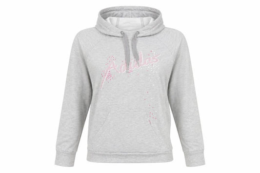 Womens UK 10 Regular adidas Grey Pullover Hoodie