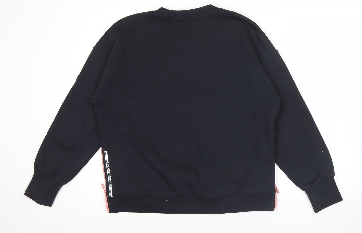 Under Armour Women Black M Sweatshirt Crew Neck Logo Athletic Casual