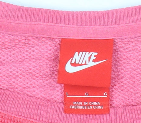 Nike Women's Pink Long Sleeve Lightweight Sweatshirt Size 12