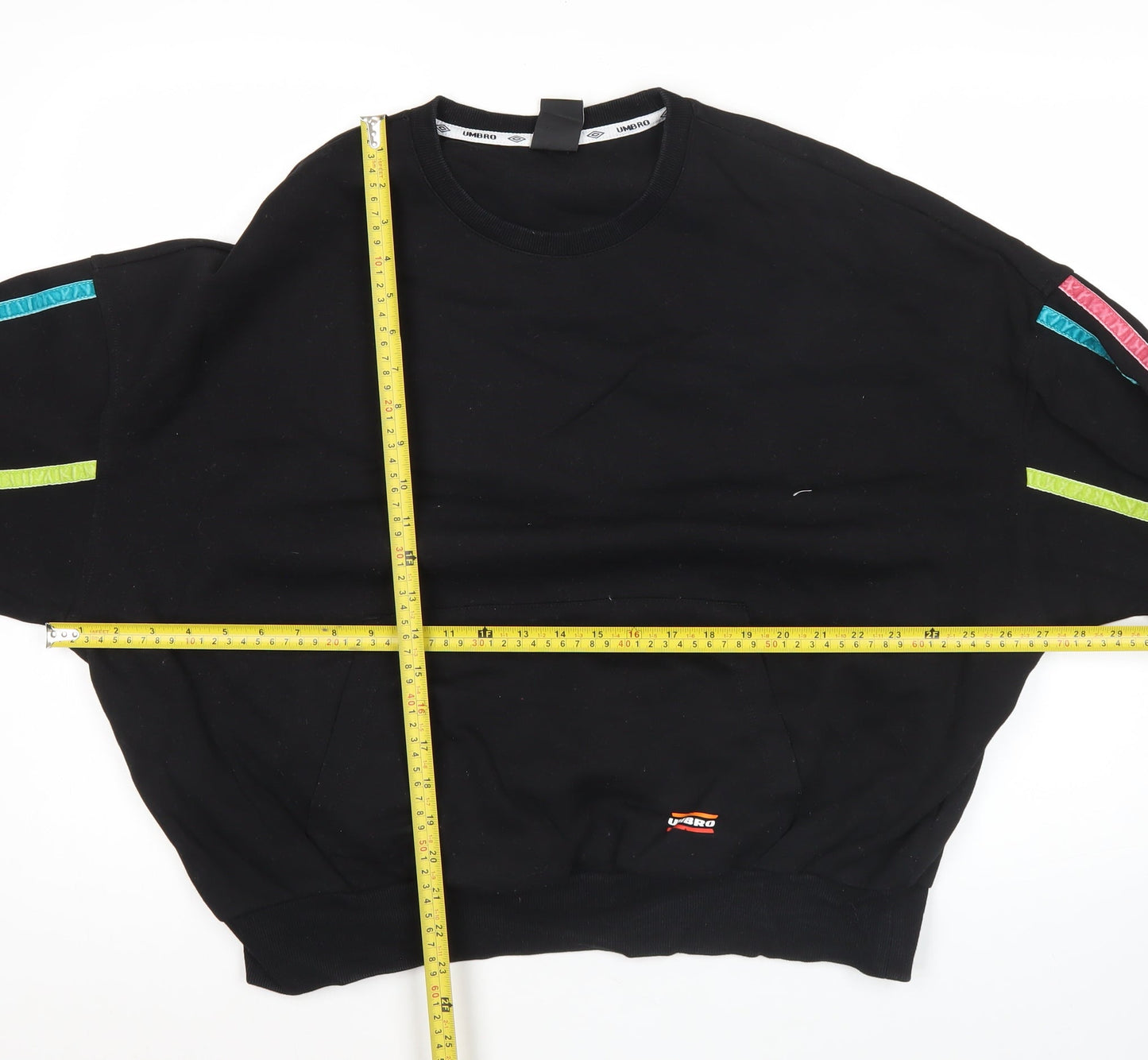 Umbro Womens Black Size 12 Pullover Sweatshirt Logo Graphic