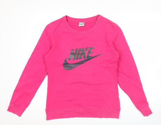 Nike Women’s Pink XL Pullover Sweatshirt Long Sleeve Logo