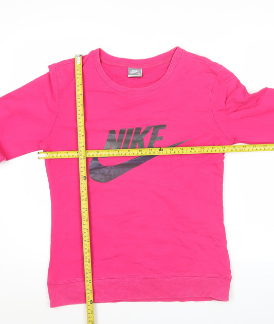 Nike Women’s Pink XL Pullover Sweatshirt Long Sleeve Logo