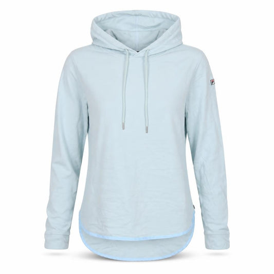 Womens UK 12 Regular FILA Blue Pullover Hoodie
