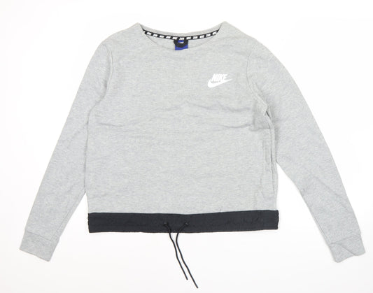 Nike Womens Grey XL Pullover Sweatshirt Long Sleeve Logo