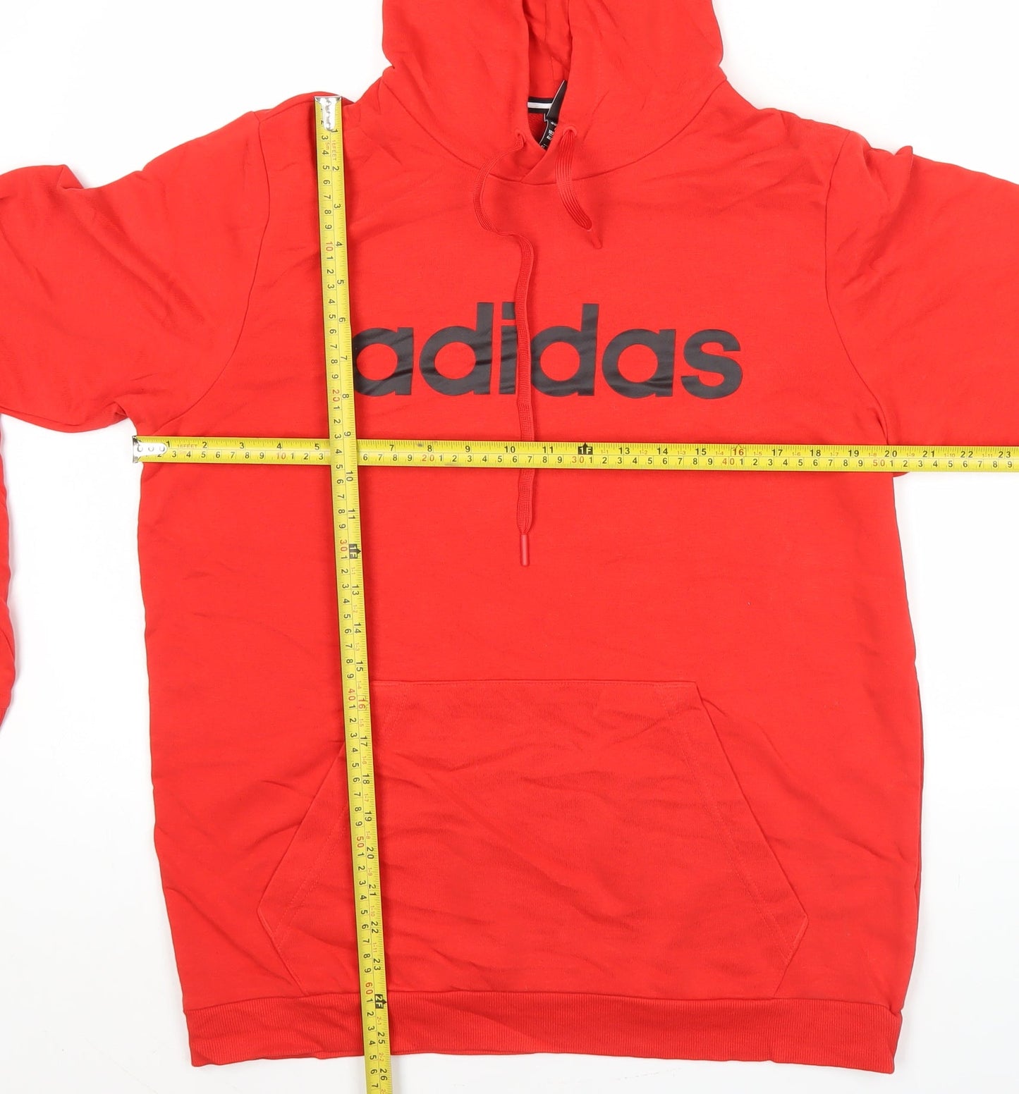 Adidas Men’s Red Pullover Hoodie Size L Graphic Logo Sportswear
