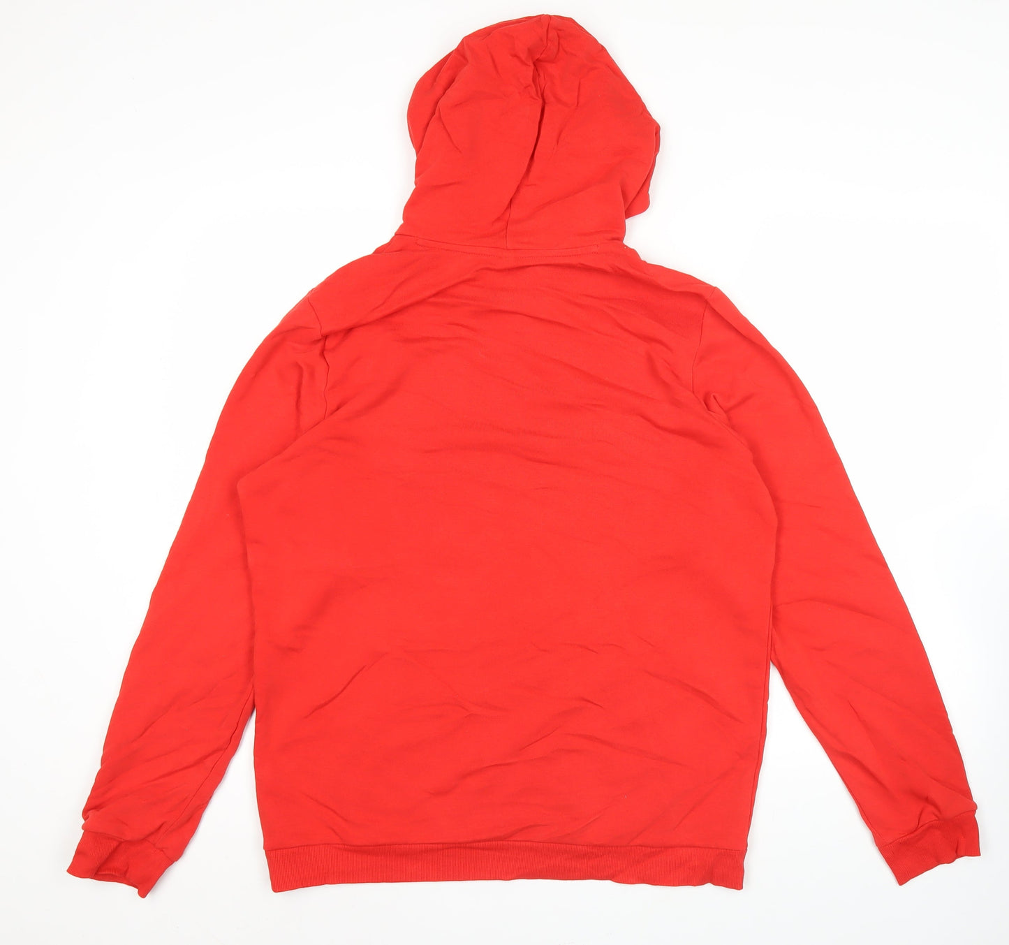 Adidas Men’s Red Pullover Hoodie Size L Graphic Logo Sportswear