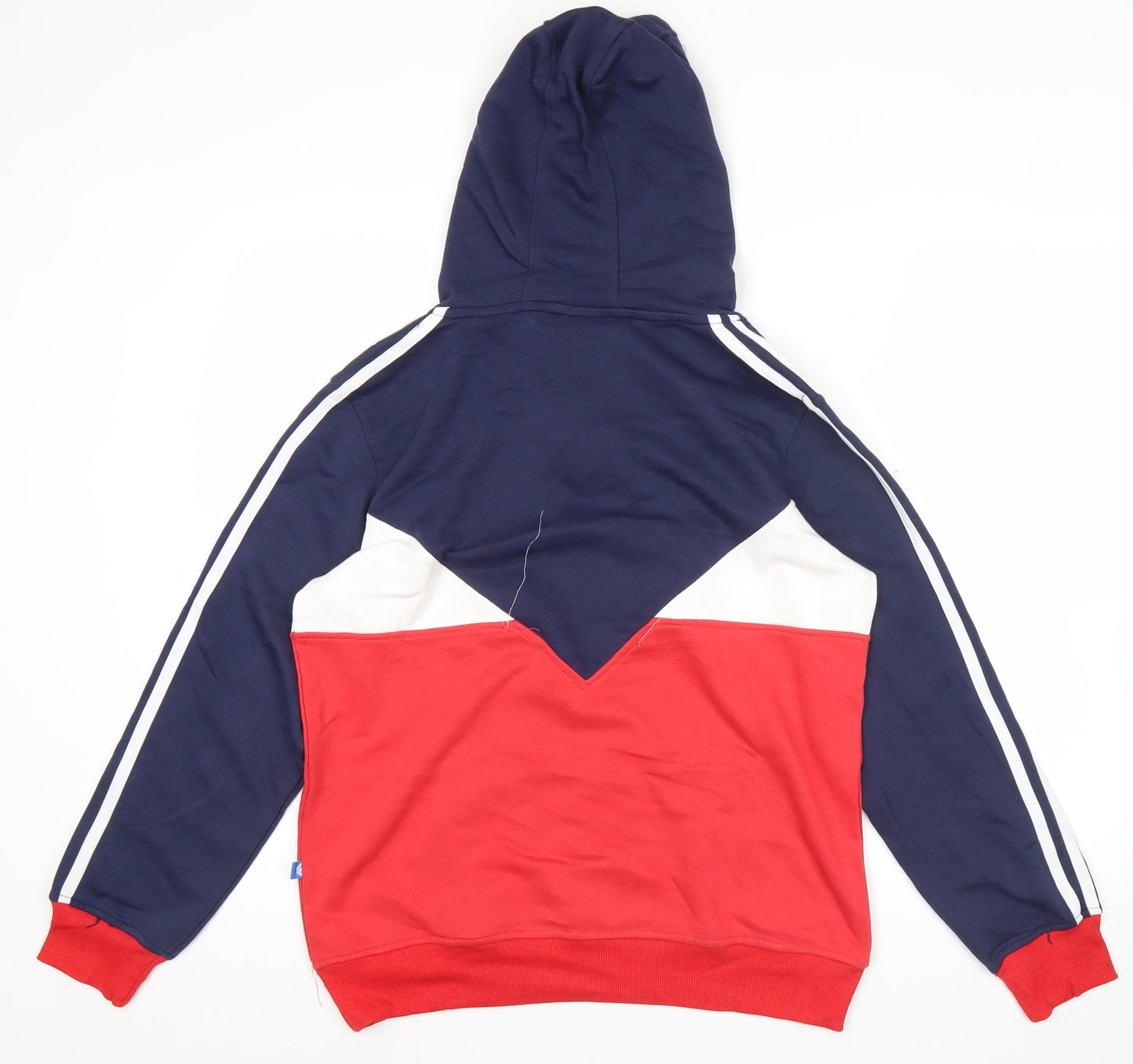 Adidas Mens Blue Red White Pullover Hoodie M Logo Sportswear
