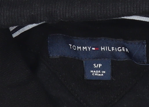 Tommy Hilfiger Womens Black Pullover Hoodie S Regular Fit Logo