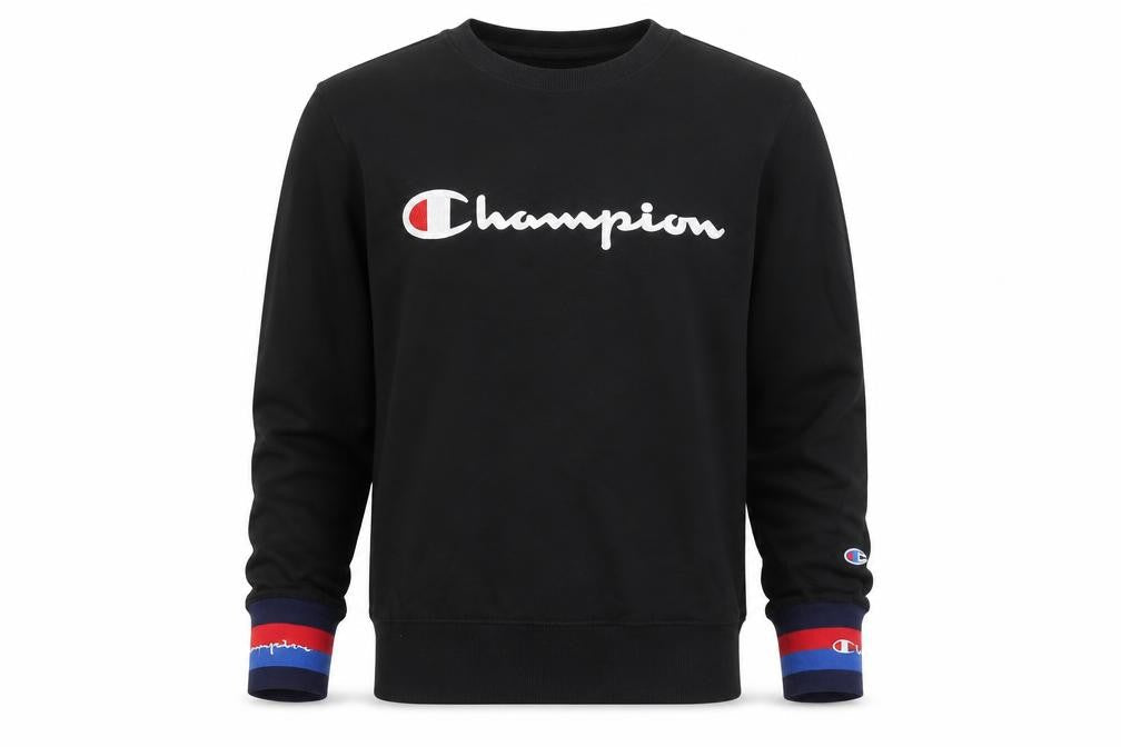 Mens UK S Regular Champion Black Pullover Sweatshirt