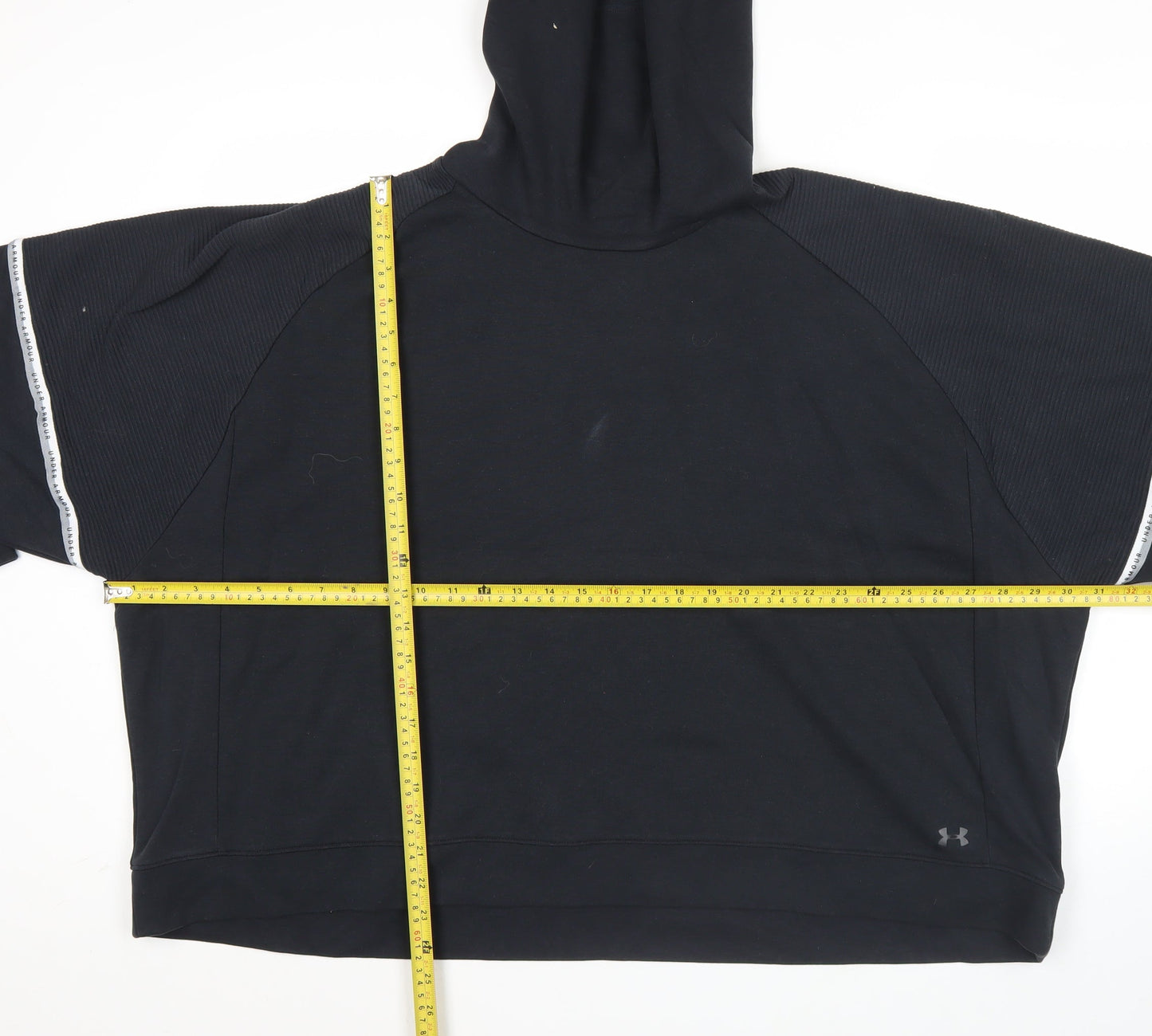 Under Armour Mens Black Pullover Hoodie Size M Relaxed Fit