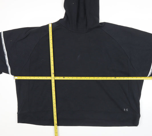 Under Armour Mens Black Pullover Hoodie Size M Relaxed Fit