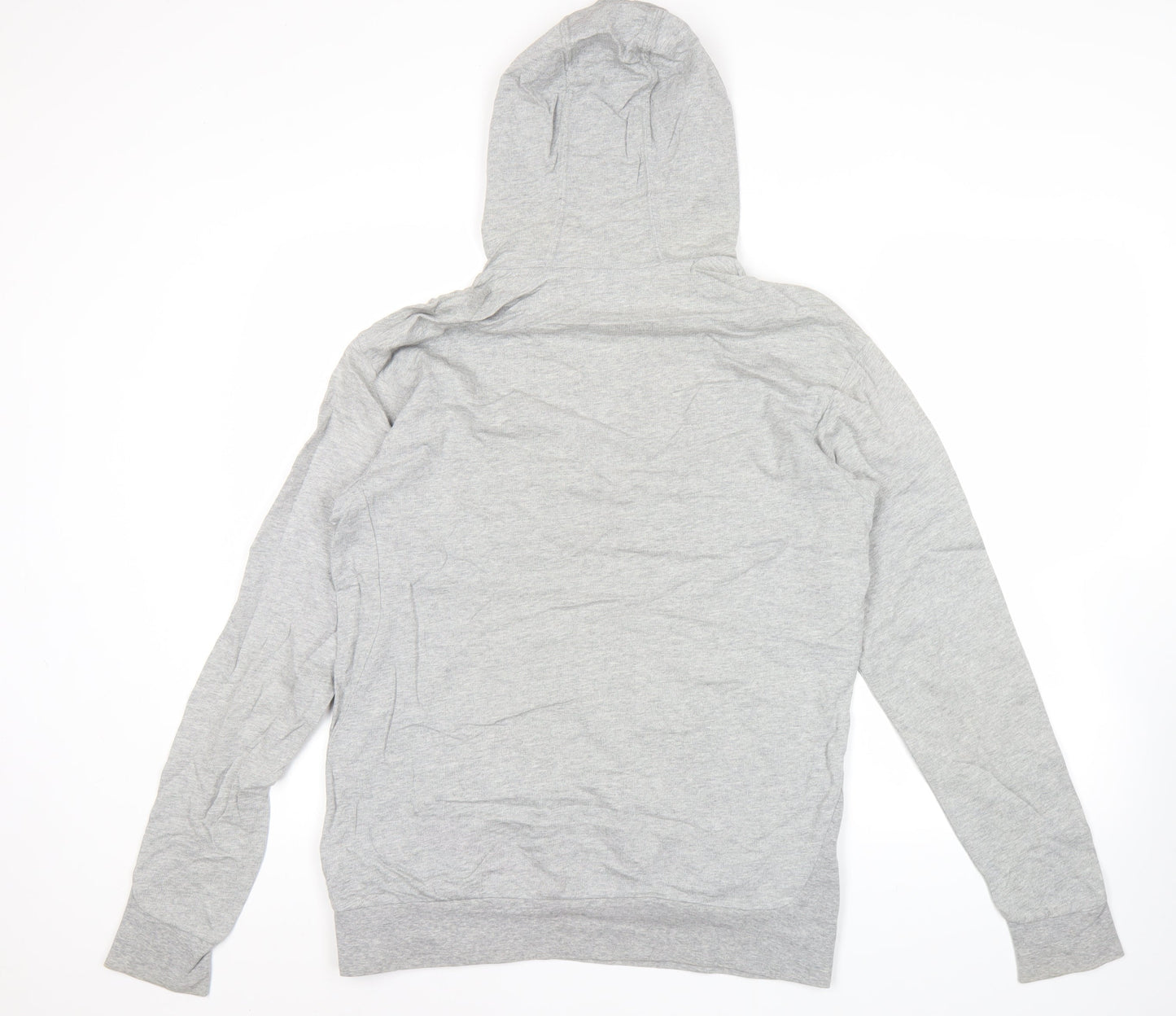 Adidas Mens Grey Pullover Hoodie Size L Regular Fit Lightweight