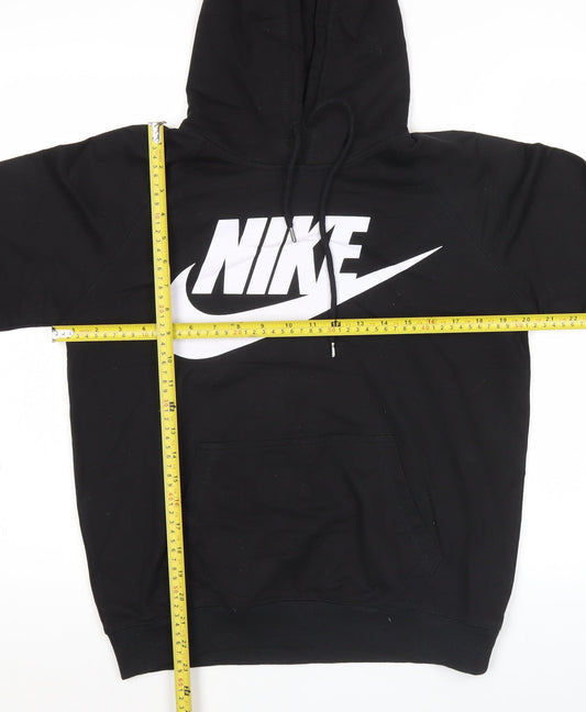 Nike Unisex Adults Black XL Pullover Hoodie with Logo
