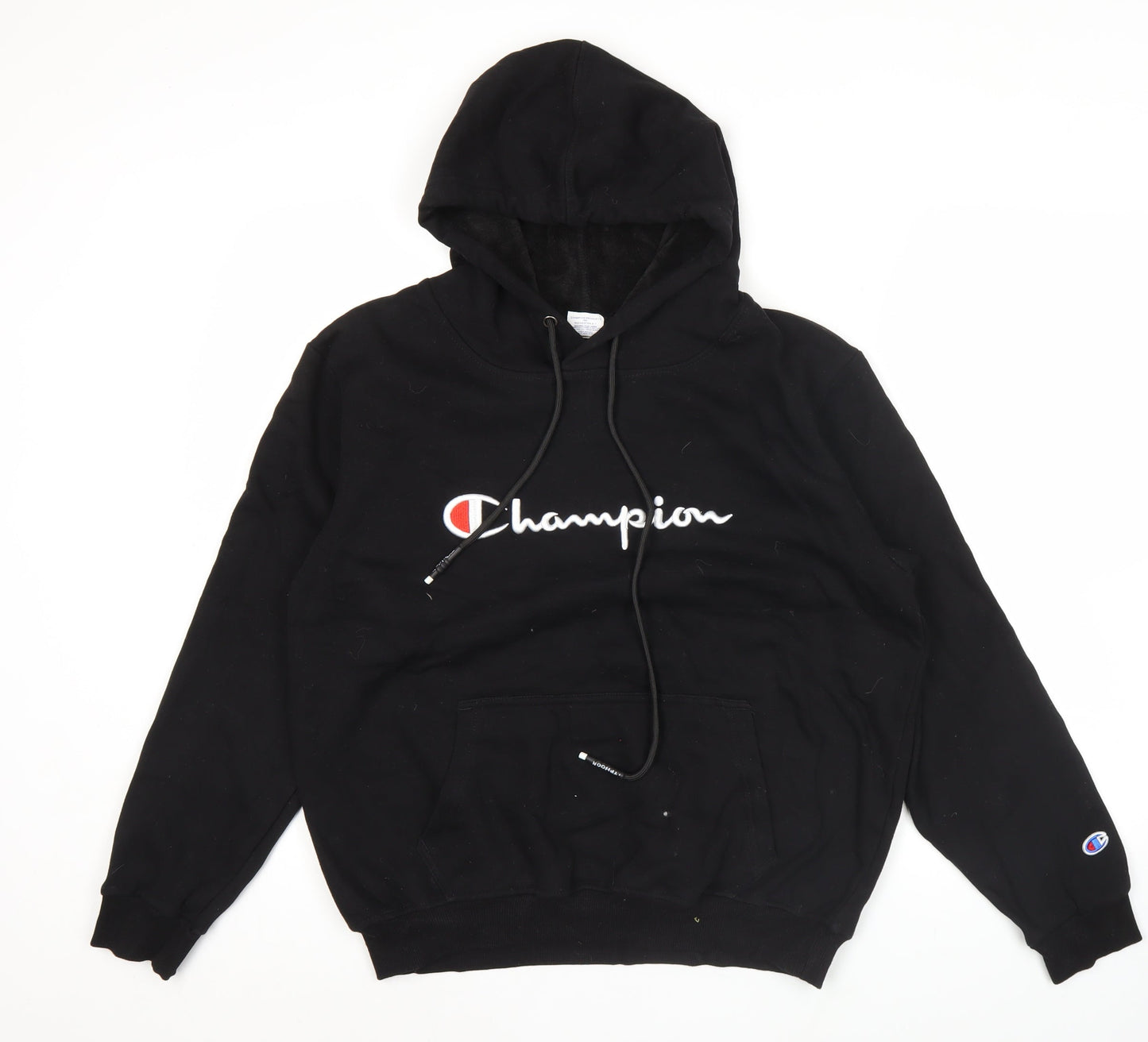 Champion Men's Black XL Pullover Hoodie Fleece Logo Sportswear