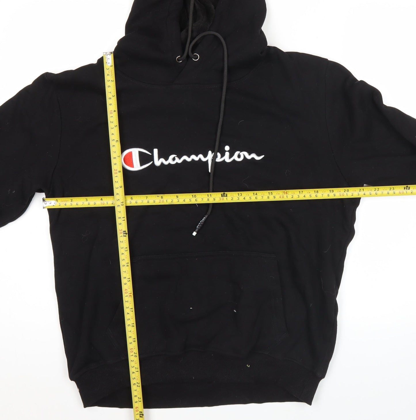 Champion Men's Black XL Pullover Hoodie Fleece Logo Sportswear