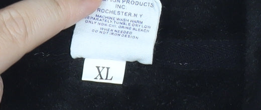 Champion Men's Black XL Pullover Hoodie Fleece Logo Sportswear