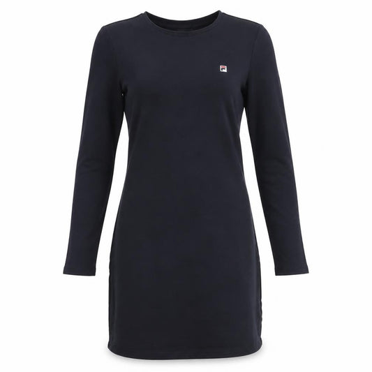 Fila Teens Black Cotton Blend Long Sleeve T-Shirt Dress Size 6