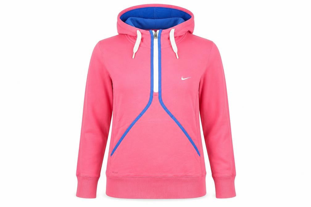 Womens UK XL Regular Nike Pink Pullover Hoodie