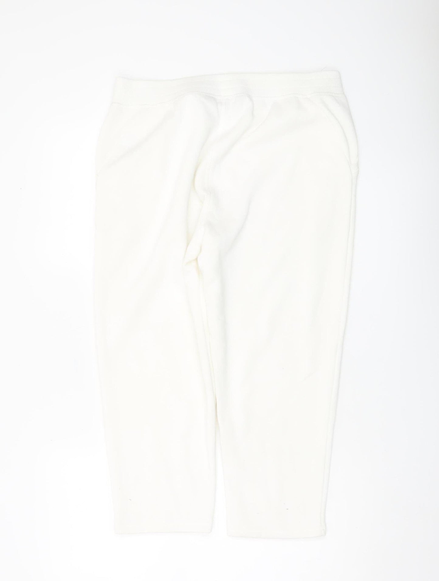 Bonmarché Women’s White Size 12 Drawstring Sweatpants Fleece Trousers