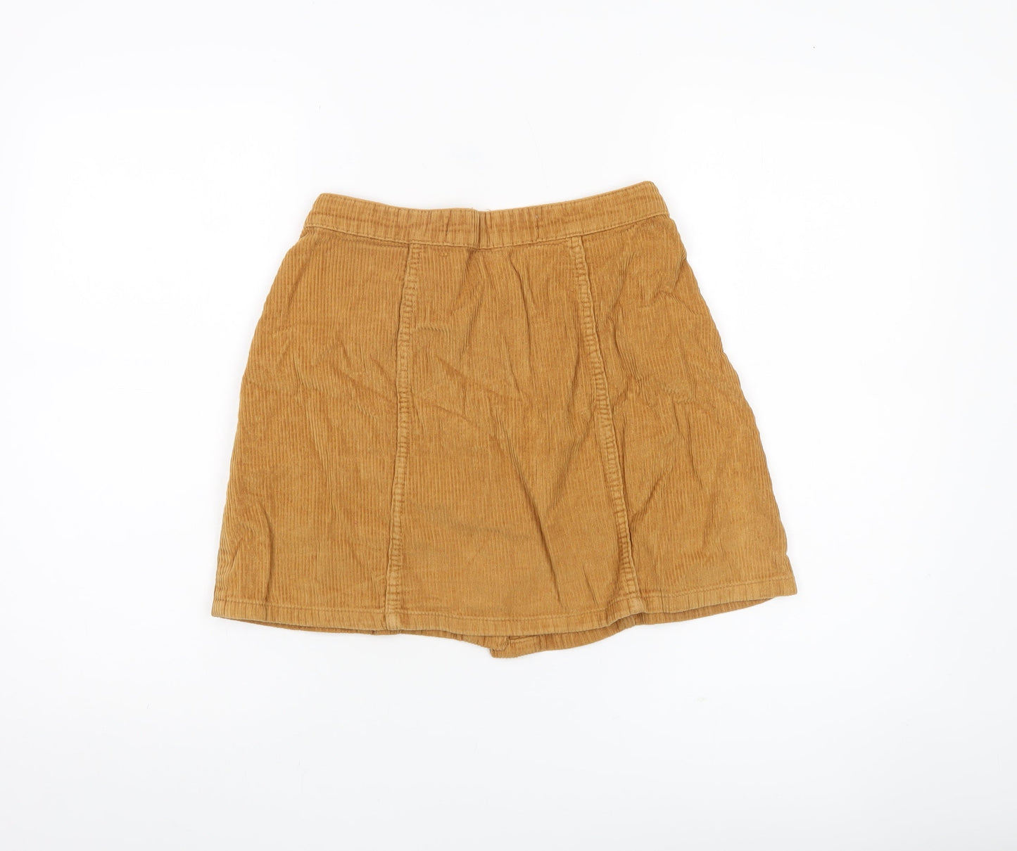 Denim Co Women Brown Corduroy A-Line Short Skirt UK 8