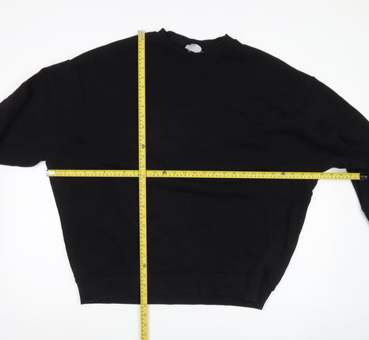 ASOS Men’s Black Pullover Sweatshirt Size L Crew Neck Long Sleeve