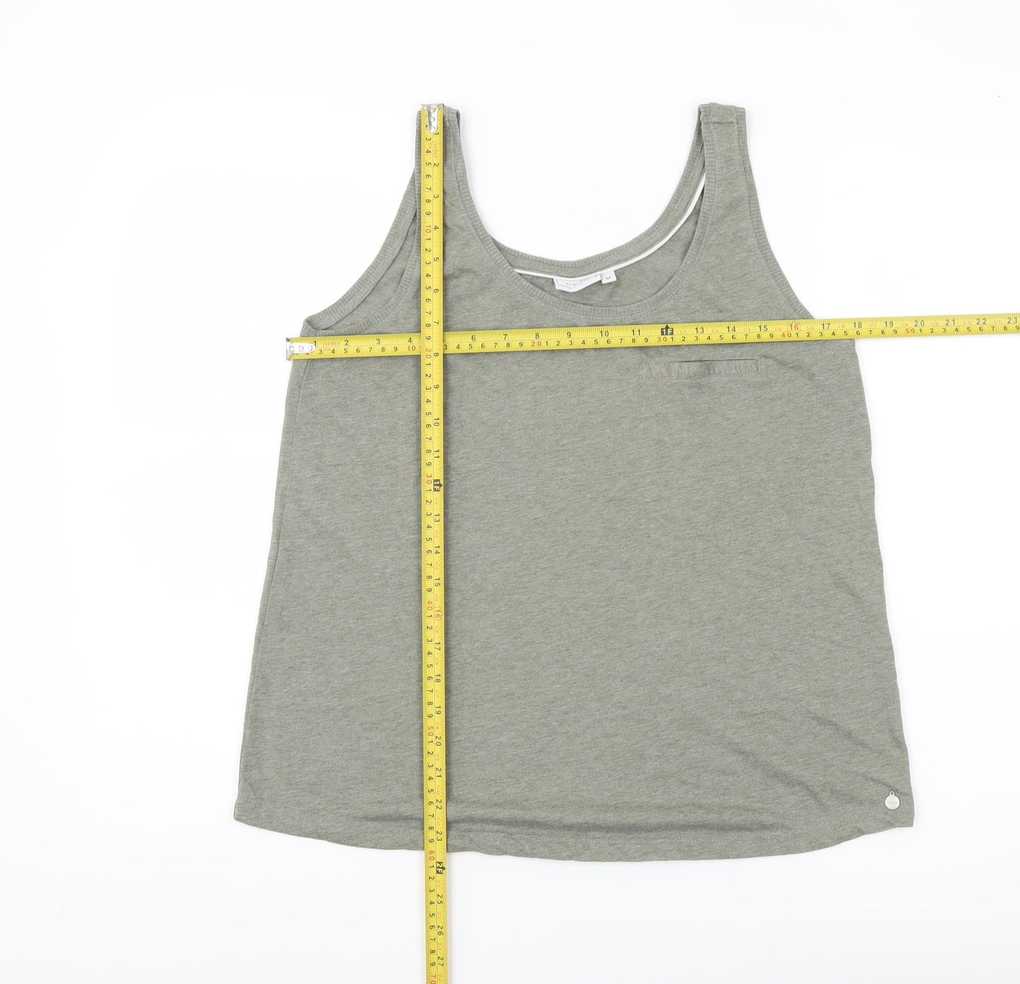 Fransa Womens Green Tank Top Size M Sleeveless Casual Basic