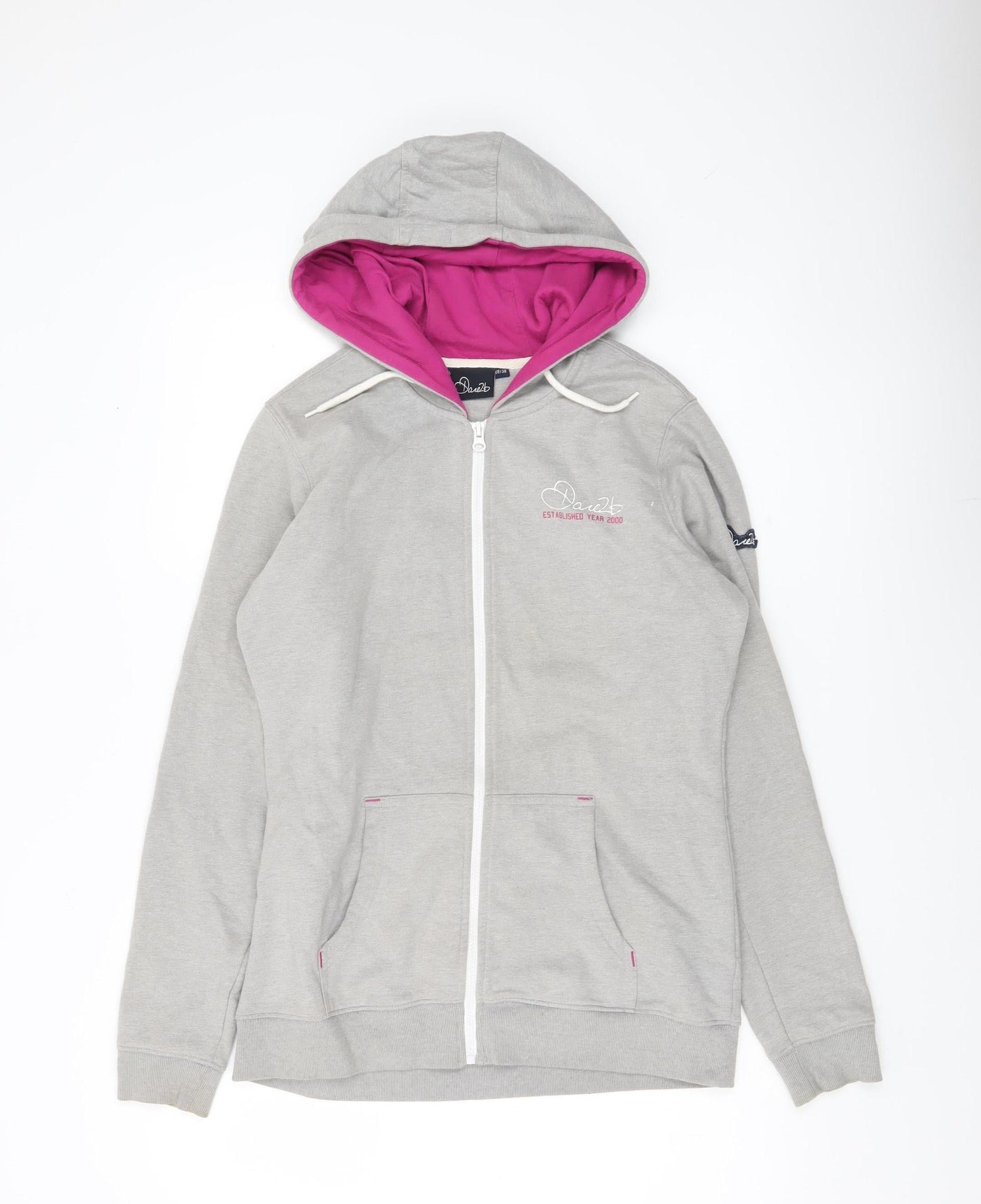Dare 2b Womens Grey Full Zip Hoodie Size 12 Cotton Blend Casual