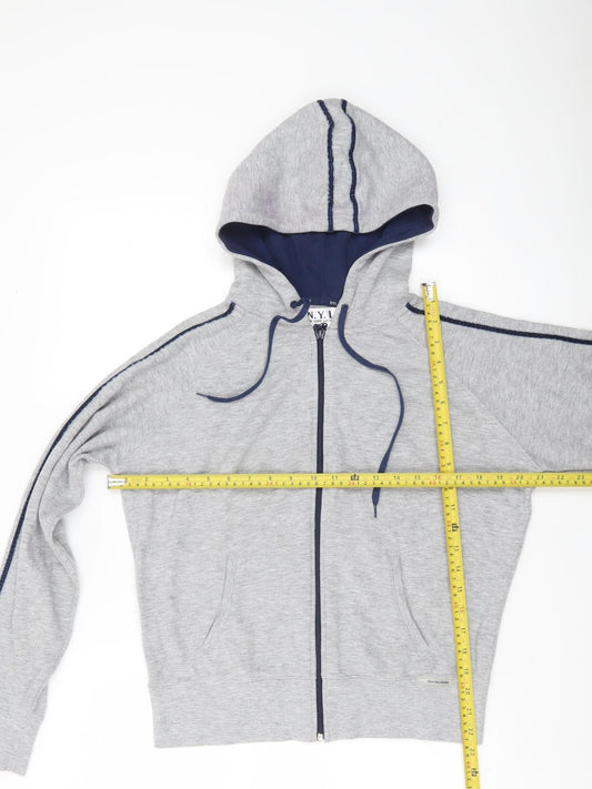 New York Laundry Womens Grey Full Zip Hoodie Size L