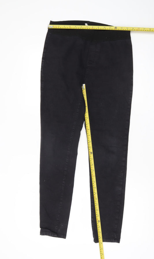 Pebble Bay Womens Black Skinny Jeans Size 12 Slim Fit Stretch