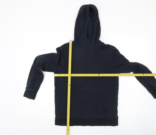 Marks and Spencer Boys Black Pullover Hoodie Age 12-13 Years Cotton Blend