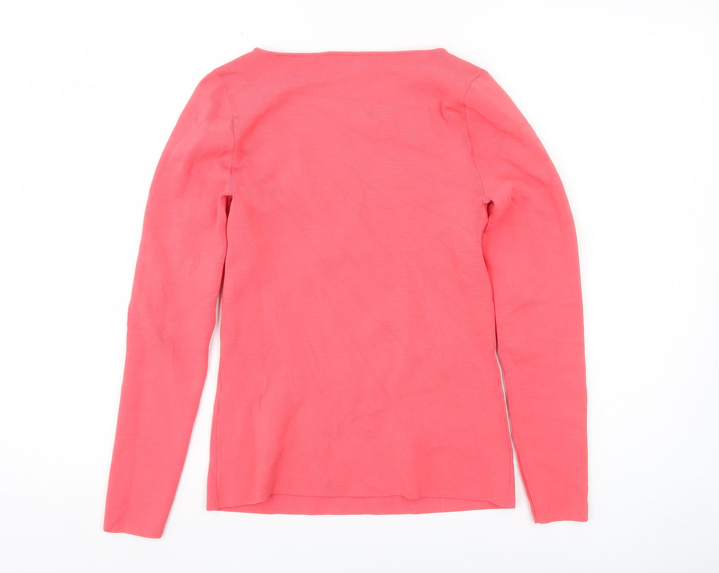 Ted Baker Womens Pink V-Neck Slim Fit Pullover Jumper Size 10