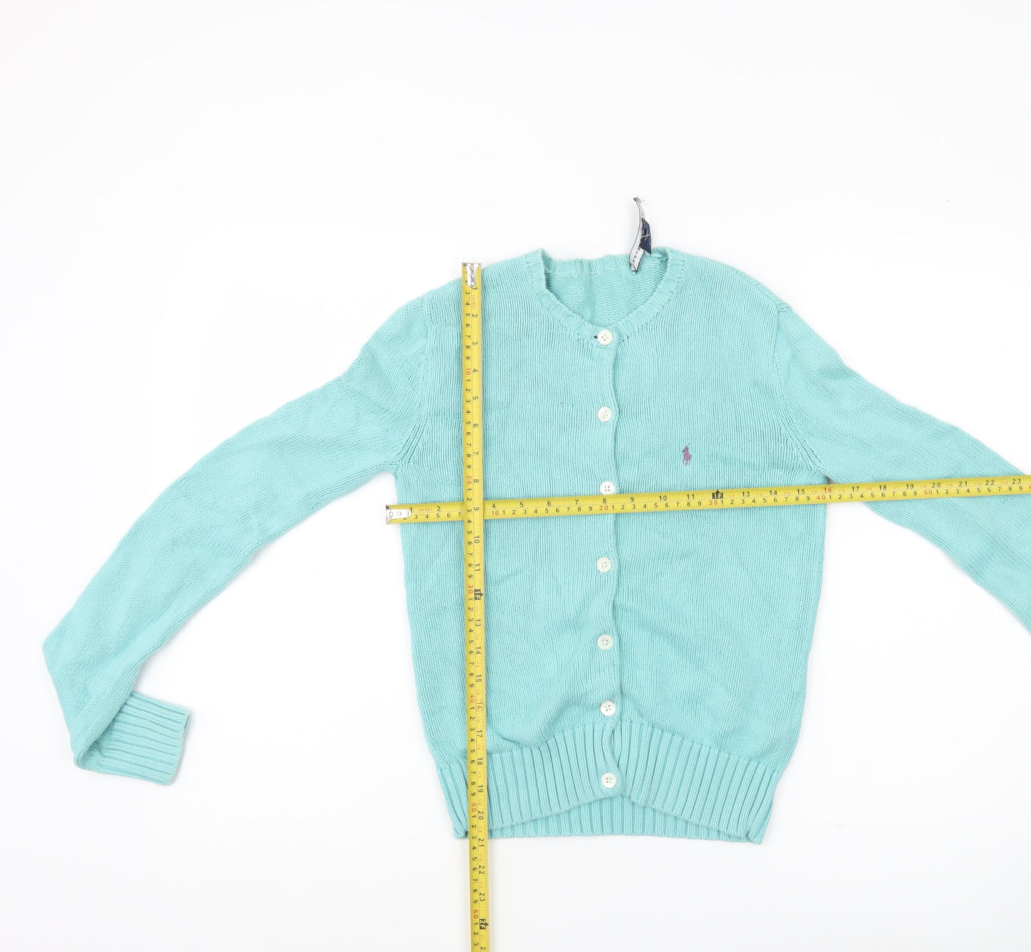 Ralph Lauren Sport Women’s Blue Cotton Knit Cardigan Size S